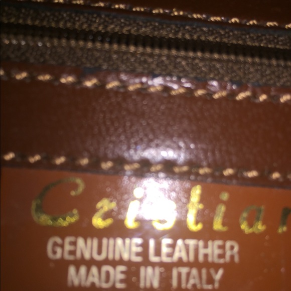 VNTG CRISTIAN RARE ITALIAN Leather Crossbody NWOT - Picture 4 of 8